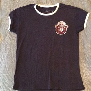 Smokey the bear ringer tee